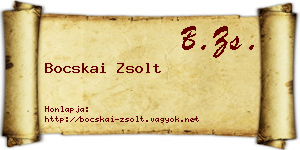 Bocskai Zsolt névjegykártya